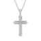 14K White Gold Diamond Cross Pendant