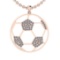 1.02 Ctw SI2/I1 Diamond 14K Rose Gold Football Pendant