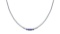 5.63 Ctw I2/I3 Blue Sapphire And Diamond 14k White Gold Necklace