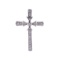 14K White Gold Diamond Cross Pendant