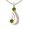 1.23 Ctw VS/SI1 Peridot And Diamond 10K Rose Gold Vintage Pendant