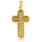 14K Yellow Gold Diamond Cross Pendant