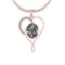 0.81 Ctw Diamond I2/I3 14K Rose Gold Pendant