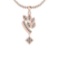 0.34 Ctw Diamond I2/I3 14K Rose Gold Vintage Style Pendant