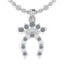 0.27 Ctw SI2/I1 Diamond 14K White Gold Men's Pendant