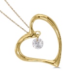 14K Yellow Gold Dashing Diamonds Pendant 0.08 CTW