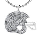 2.35 Ctw SI2/I1 Diamond 14K White Gold Cap Pendant