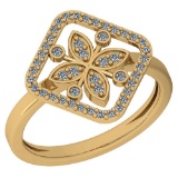 0.27 Ctw VS/SI1 Diamond 14K Yellow Gold Ring