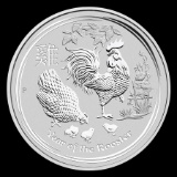 2017 Australia 5 oz Silver Lunar Rooster