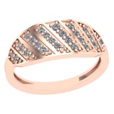 0.32 Ctw VS/SI1 Diamond 14K Rose Gold Ring