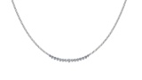 1.06 Ctw SI2/I1 Diamond 14K White Gold Necklace