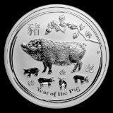 2019 Australia 1/2 oz Silver Lunar Pig