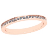 0.35 Ctw Diamond I2/I3 14K Rose Gold Eternity Band Ring