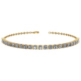 1.38 Ctw I2/I3 Diamond 10k Yellow Gold Bracelet