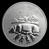 2019 Great Britain 1 oz Silver Year of the Pig BU