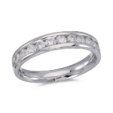 14K White Gold Diamond Diamond Band Ring 0.77 CTW