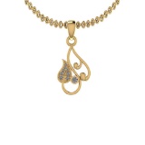 0.15 Ctw VS/SI1 Diamond 14K Yellow Gold Pendant