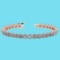 Certified 14.85 Ctw SI1/I2 Diamond Ladies Fashion 18K Rose Gold Tennis Bracelet