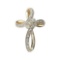 14K Yellow Gold Diamond Cross Pendant 0.25 CTW