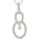 14K White Gold Dashing Diamonds Pendant