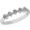 0.34 Ctw Diamond I2/I3 14K White Gold Eternity Band Ring