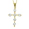 14K Yellow Gold Diamond Cross Pendant