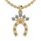 0.27 Ctw SI2/I1 Diamond 14K Yellow Gold Men's Pendant