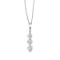 14k White Gold 0.25 Ct Three Stone Diamond Pendant