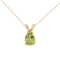 14k Yellow Gold Pear Shaped Peridot  Pendant 0.7 CTW