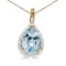 14k Yellow Gold Pear Aquamarine Pendant