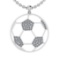 1.02 Ctw SI2/I1 Diamond 14K White Gold Football Pendant