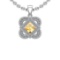1.66 Ctw VS/SI1 Citrine And Diamond 10K White Gold Necklace