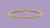 2.50 Ctw VS/SI1 Diamond Tennis Bracelet 14K Yellow Gold Gold