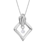 14K White Gold Dashing Diamonds Pendant 0.05 CTW