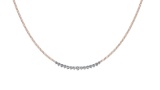 1.06 Ctw SI2/I1 Diamond 14K Rose Gold Necklace