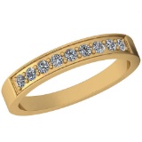 0.25 Ctw Diamond I2/I3 14K Yellow Gold Eternity Band Ring