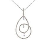 14K White Gold Dashing Diamonds Pendant 0.67 CTW