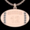 0.35 Ctw SI2/I1 Diamond 14K Rose Gold Football Rugby Pendant