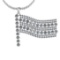 3.44 Ctw VS/SI1 Diamond 14K White Gold Pendant