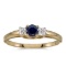 10k Yellow Gold Round Sapphire And Diamond Ring 0.23 CTW