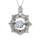 14K White Gold Diamond Dashing Diamonds Pendant