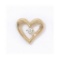 14K Yellow Gold Diamond Heart Pendant