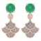 3.31 Ctw Emerald And Diamond I2/I3 14K Rose Gold Earrings