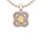 1.66 Ctw VS/SI1 Citrine And Diamond 10K Rose Gold Necklace