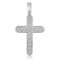 14K White Gold Diamond Cross Pendant