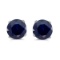 5 mm Natural Round Sapphire Stud Earrings Set in 14k White Gold 1.06 CTW