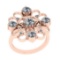 0.95 Ctw VS/SI1 Diamond 14K Rose Gold Vintage Ring