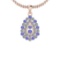 1.15 Ctw VS/SI1 Tanzanite And Diamond 14K Rose Gold Pendant Necklace