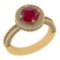 2.13 Ctw I2/I3 Ruby And Diamond 14K Yellow Gold Ring