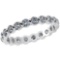 0.98 Ctw Diamond I2/I3 14K White Gold Eternity Band Ring